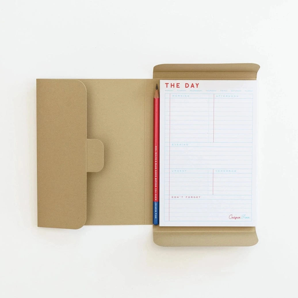 Crispin Finn Planner The Daily Note Pad & pencil