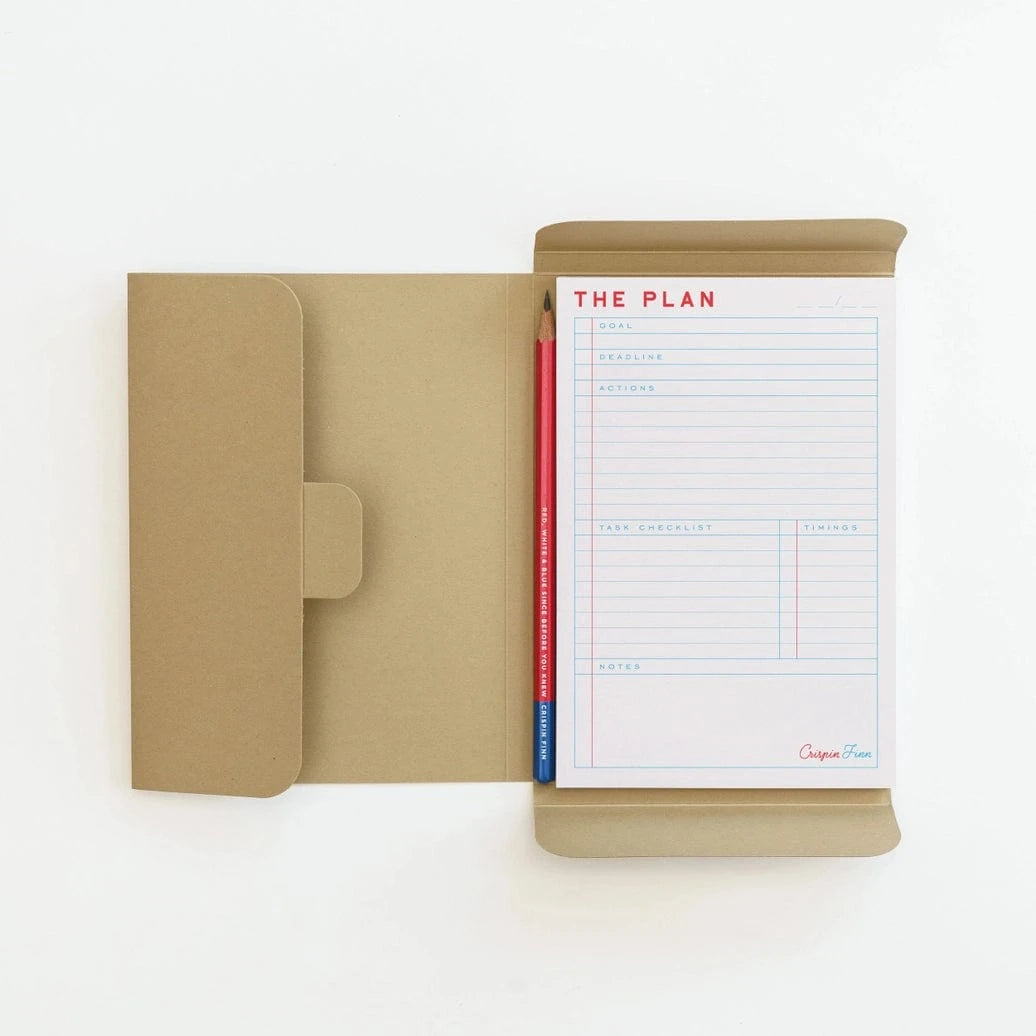 Crispin Finn Planner The Plan Note Pad & pencil