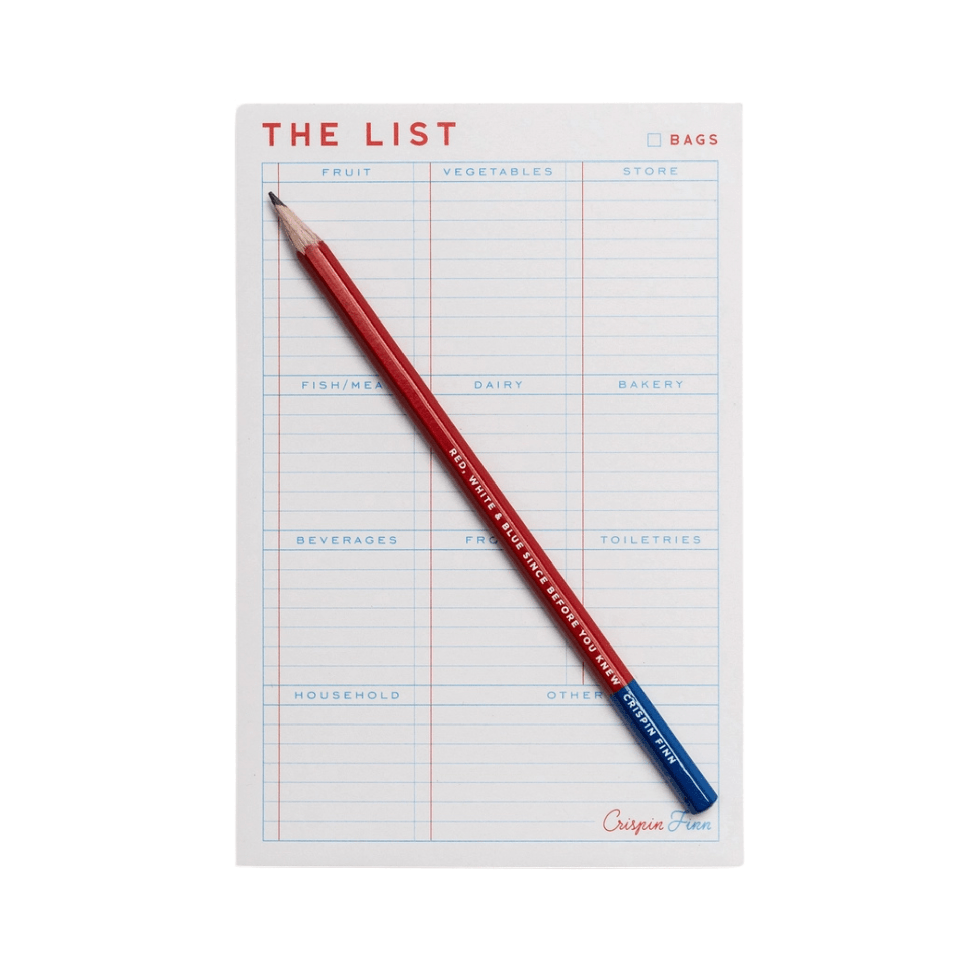 Crispin Finn Planner The Shopping List Pad & pencil