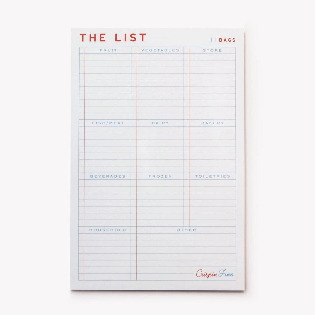 Crispin Finn Planner The Shopping List Pad & pencil