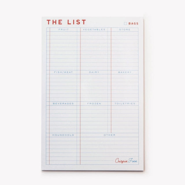 Crispin Finn Planner The Shopping List Pad & pencil