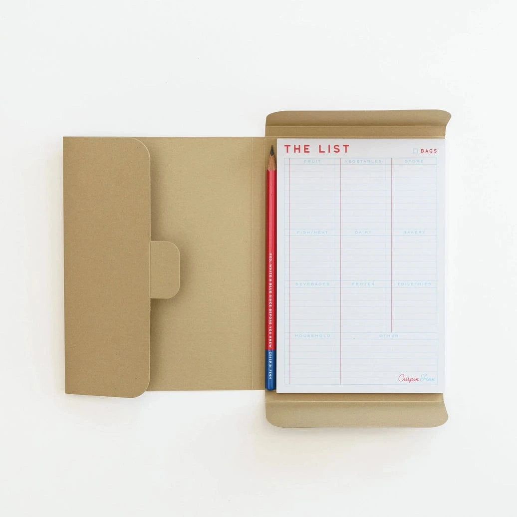 Crispin Finn Planner The Shopping List Pad & pencil