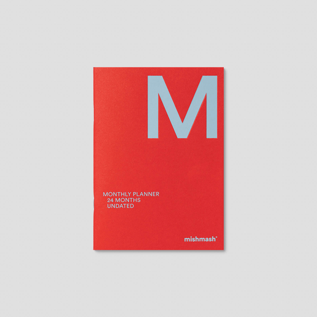 Mishmash Planner RED Undated Monthly Planner A5