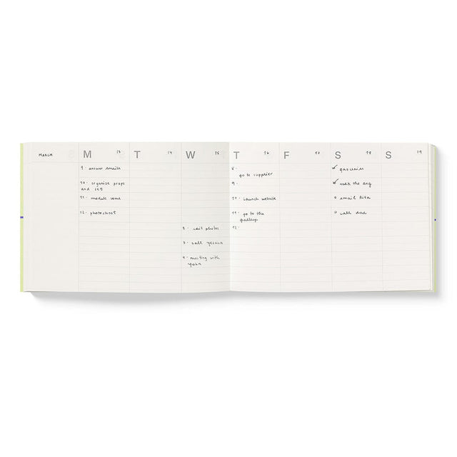 Mishmash Planner Undated Planner Small - Solid Lime