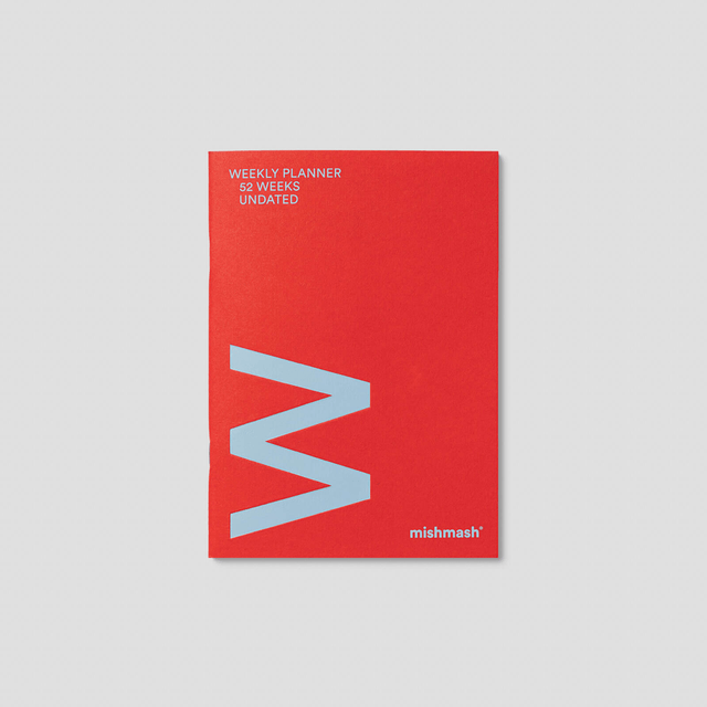 Mishmash Planner RED Undated Weekly Planner A5