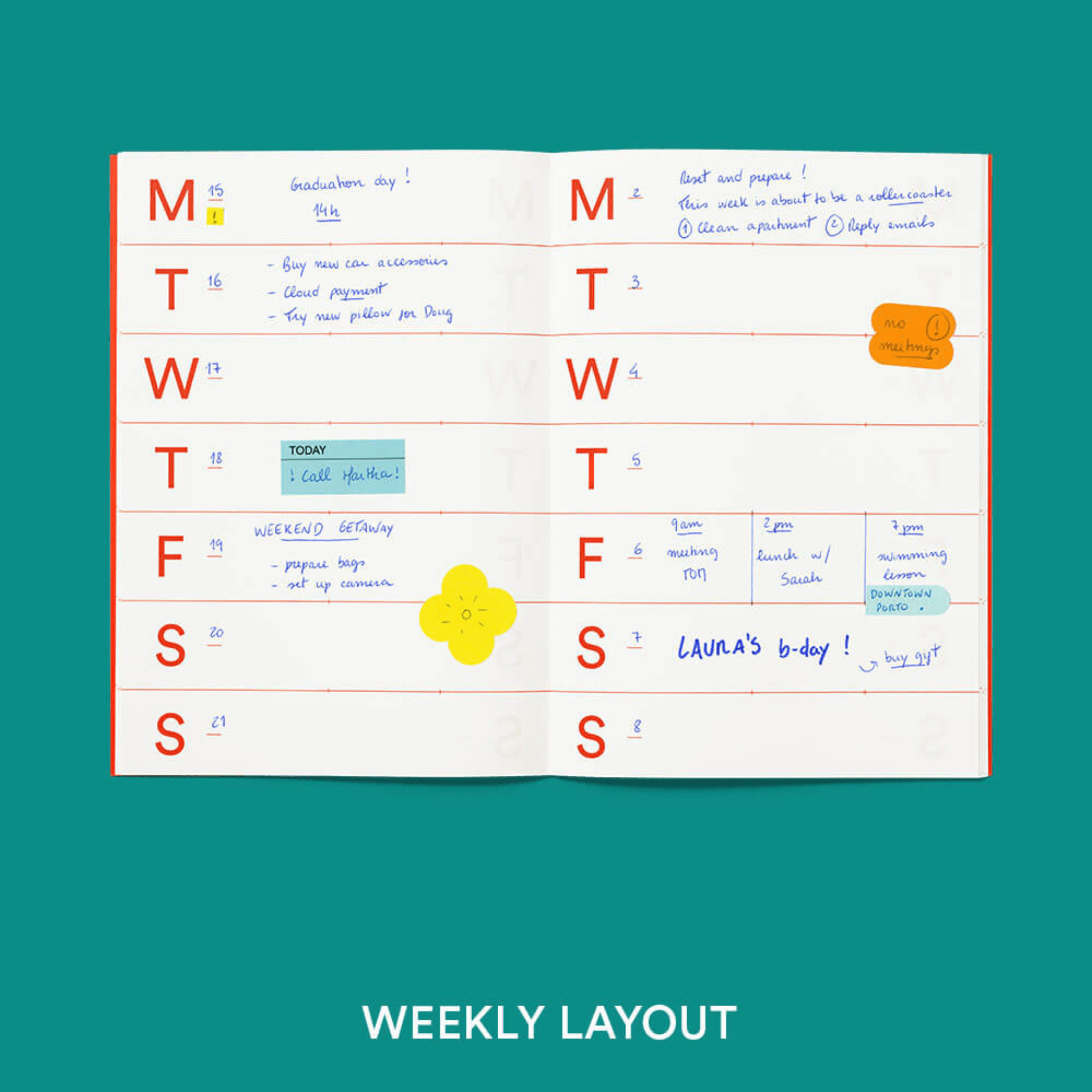 Mishmash Planner Undated Weekly Planner A5