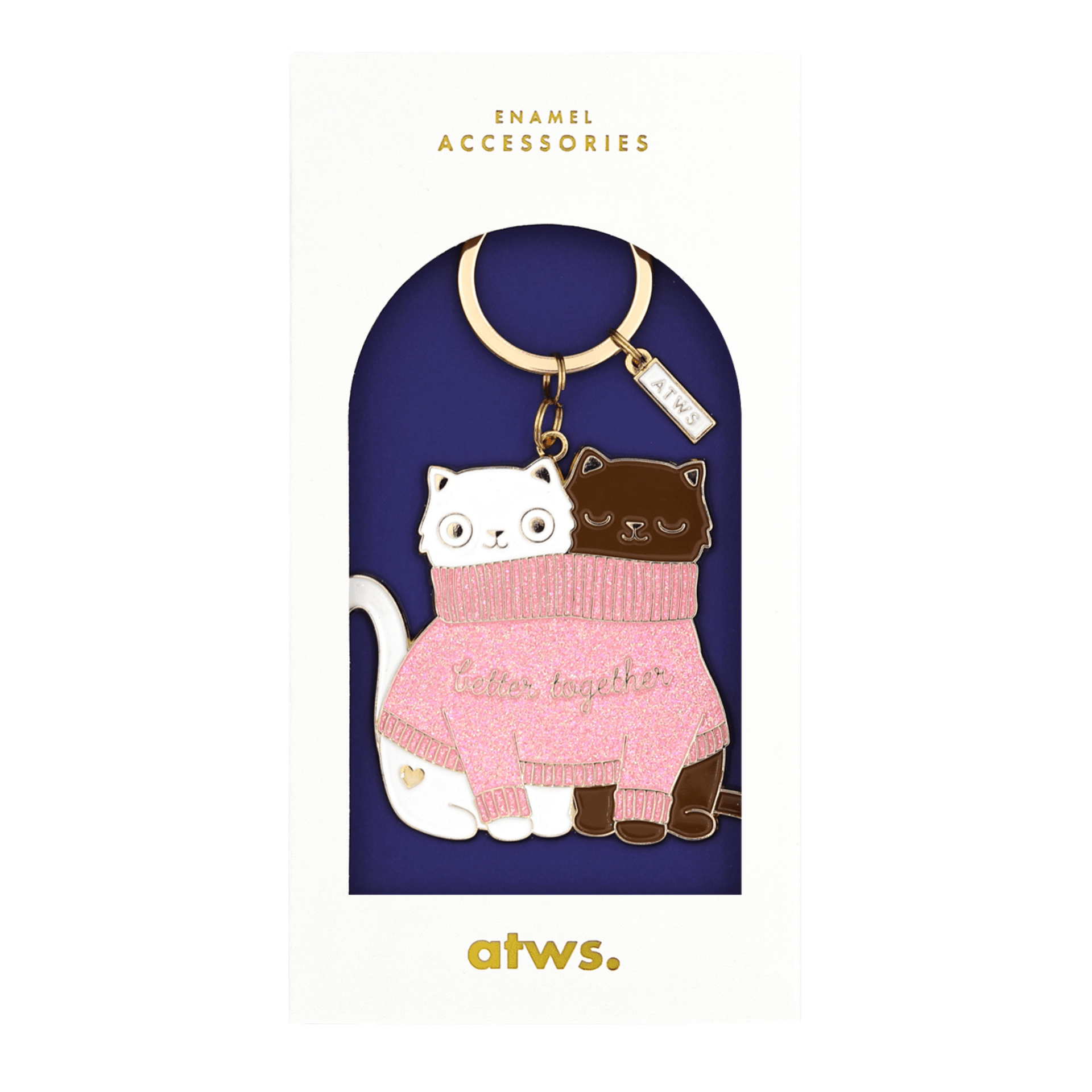 All The Way To Say Portachiavi Portachiavi 2 Cats in a Sweater
