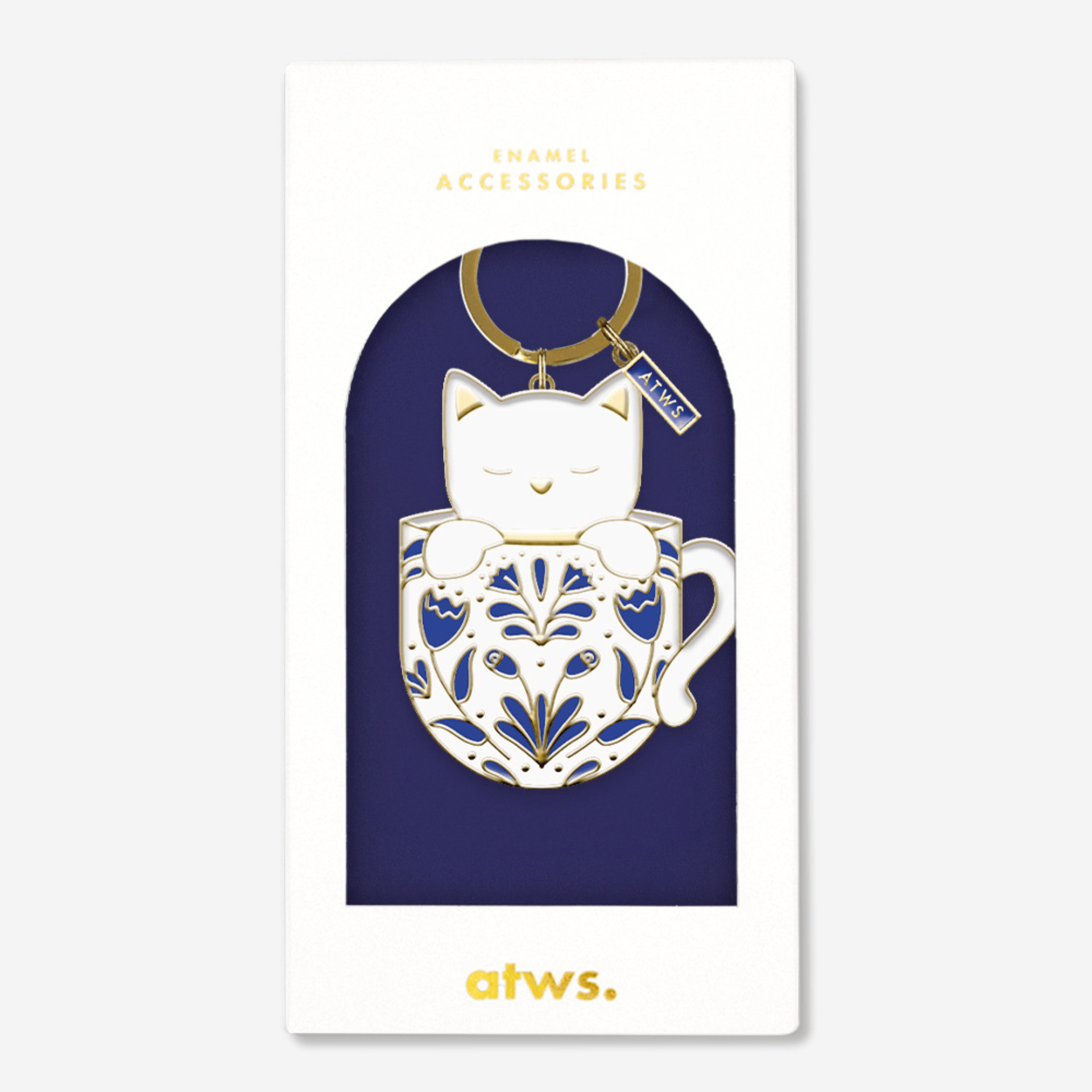 All The Way To Say Portachiavi Portachiavi Cat in a Mug