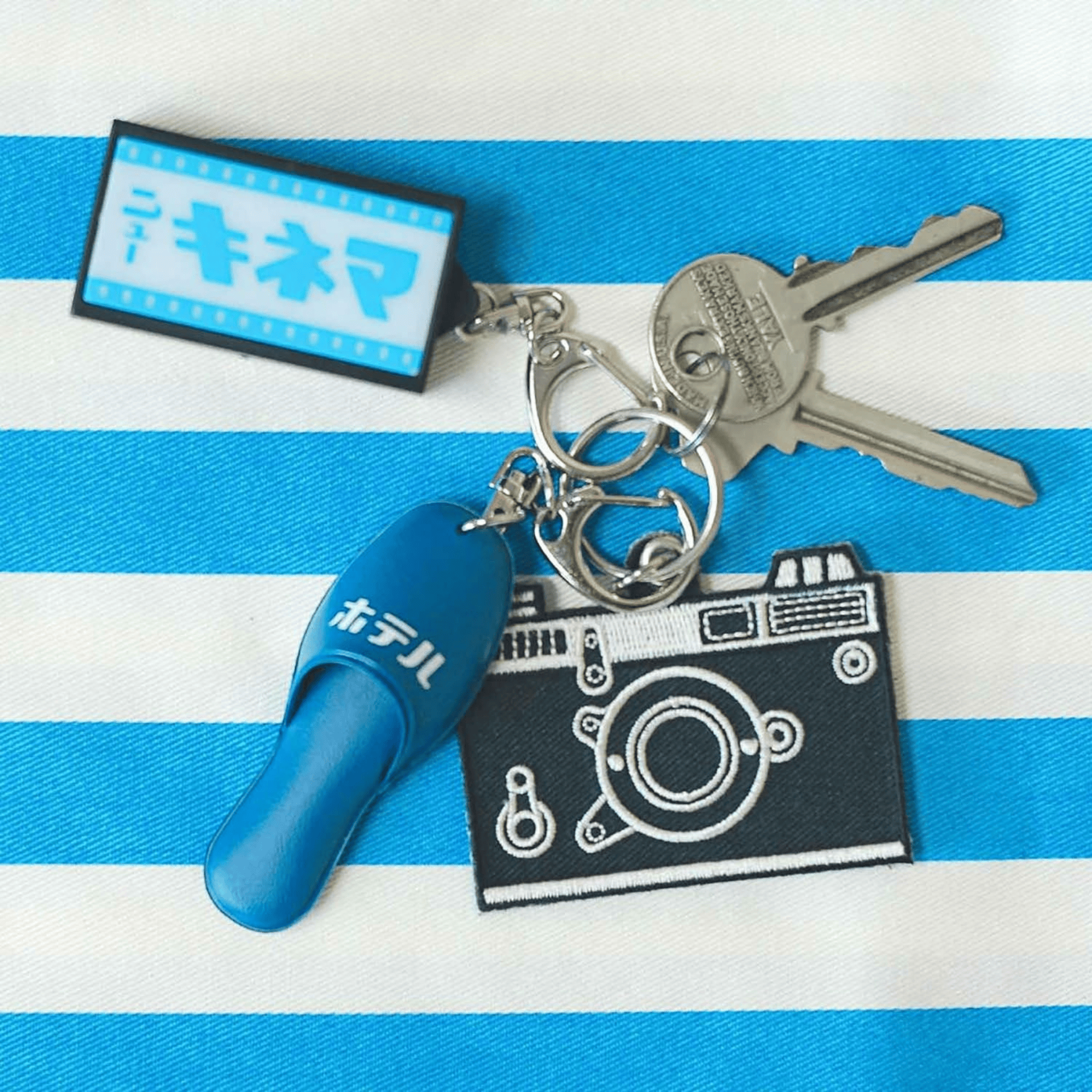 New Retro Portachiavi Stitch Work Keychain - Camera