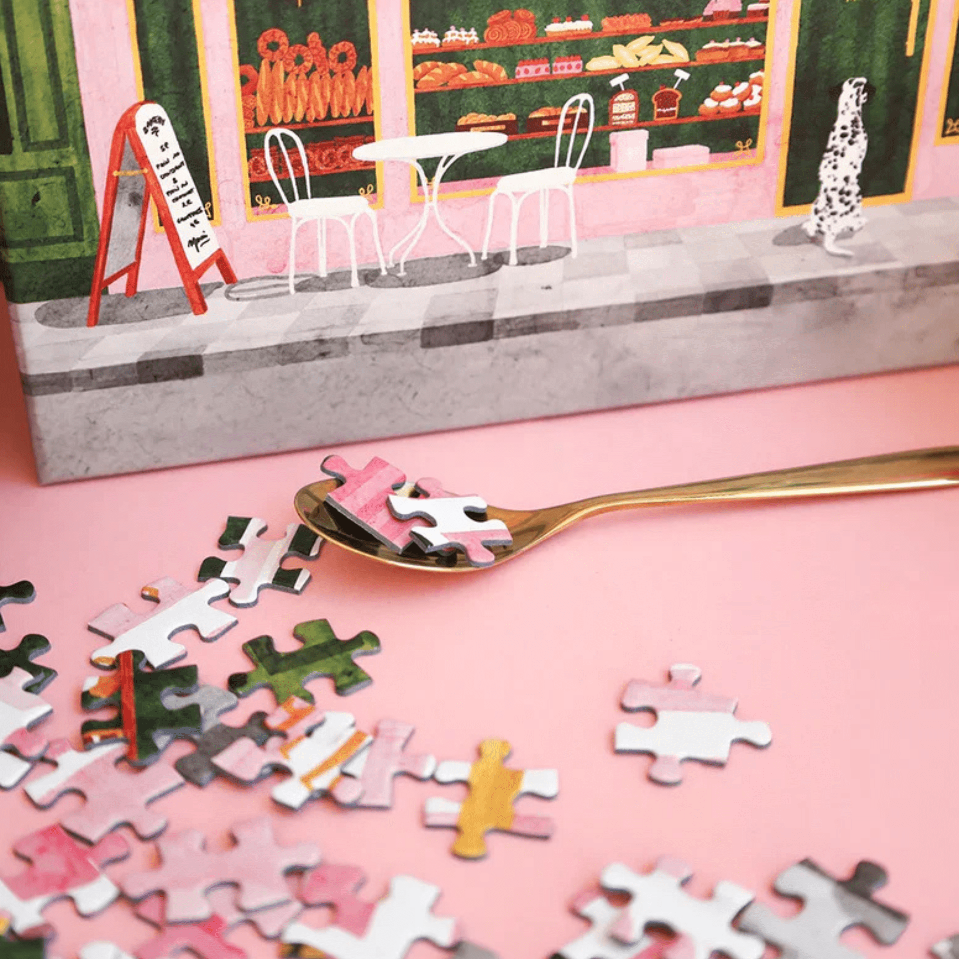 All The Way To Say Puzzle Puzzle Pink Bakery Puzzle 1000 pezzi