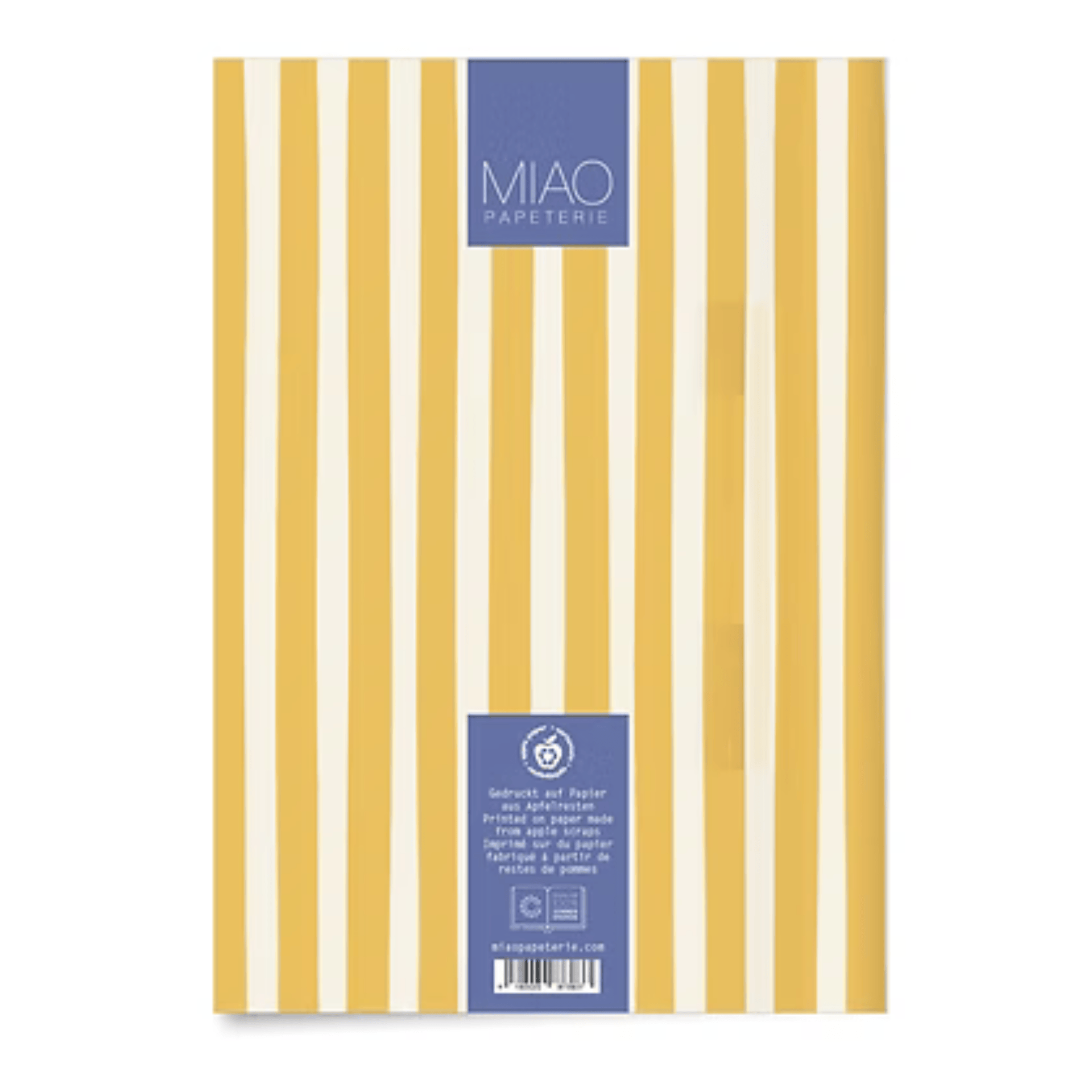 Miao Papeterie Quaderni Apple Notebook - Ochre Stripes