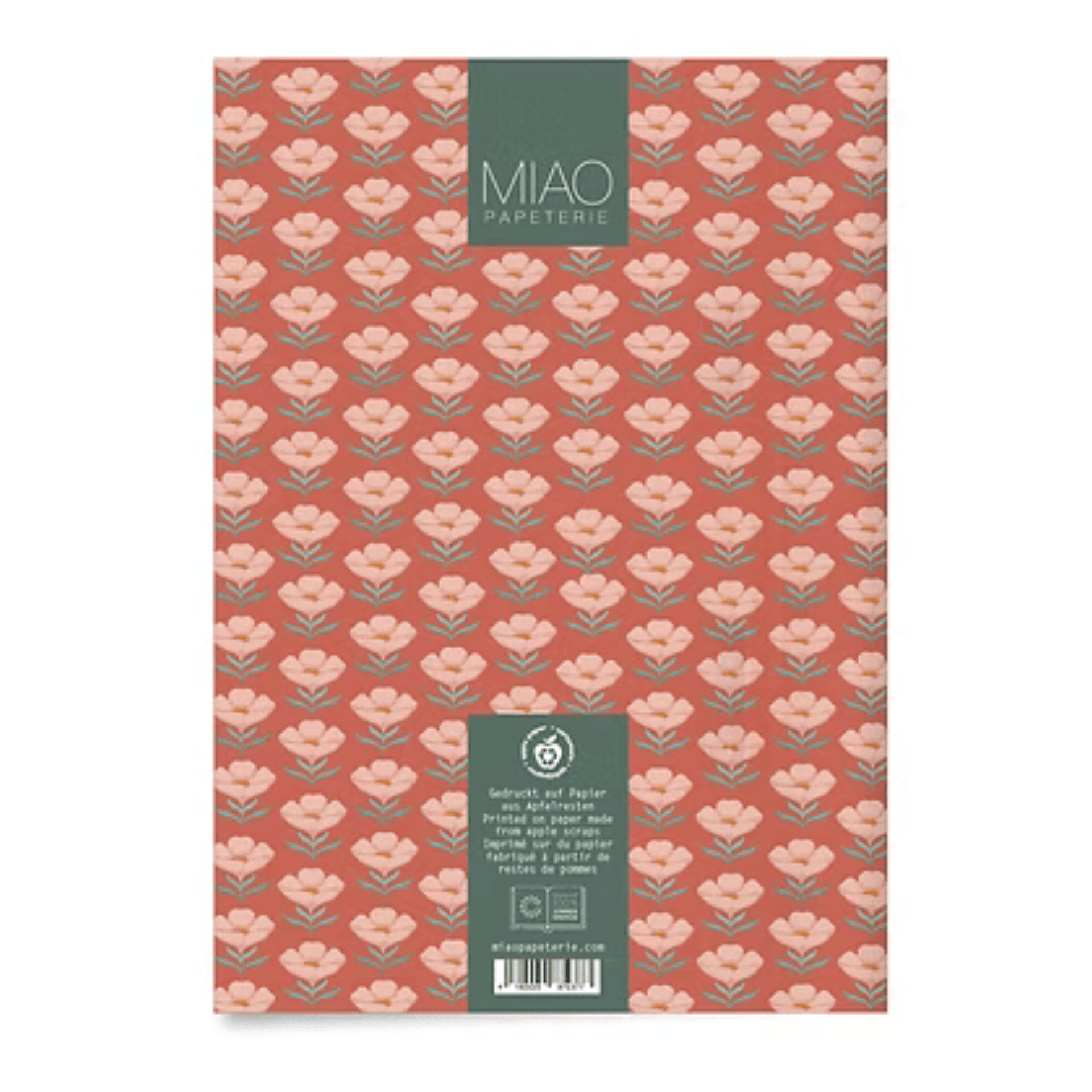 Miao Papeterie Quaderni Apple Notebook - Pink Flowers