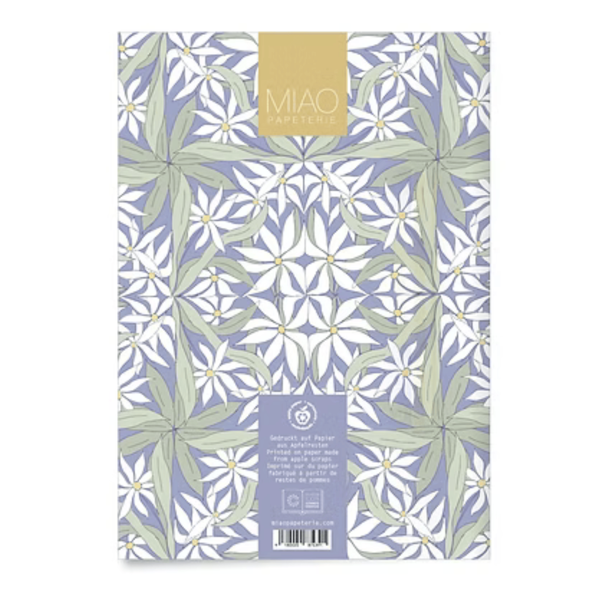 Miao Papeterie Quaderni Apple Notebook - White Flowers