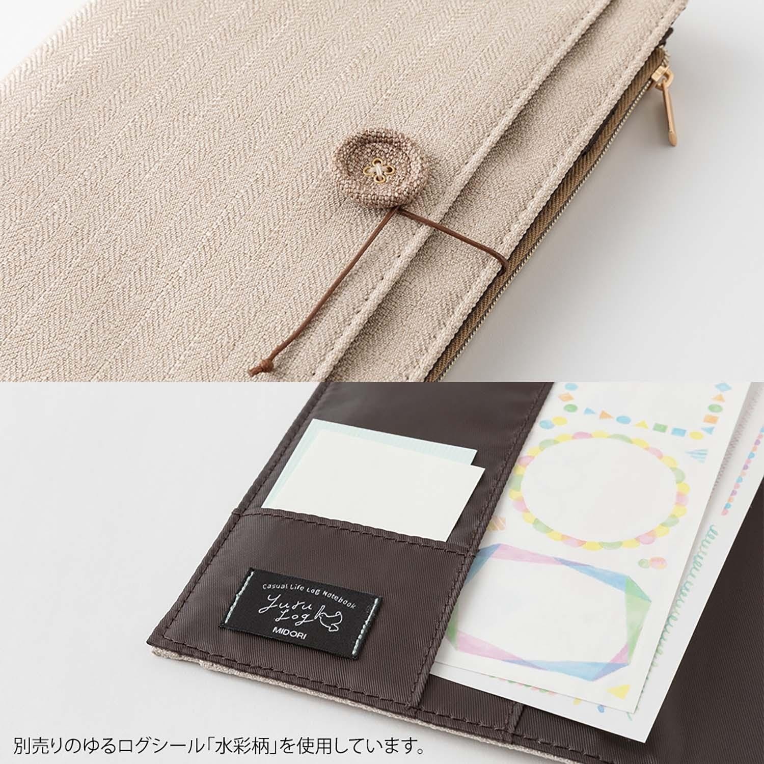 Midori Quaderni Cover/Custodia in cotone per Notebook Yuru Log