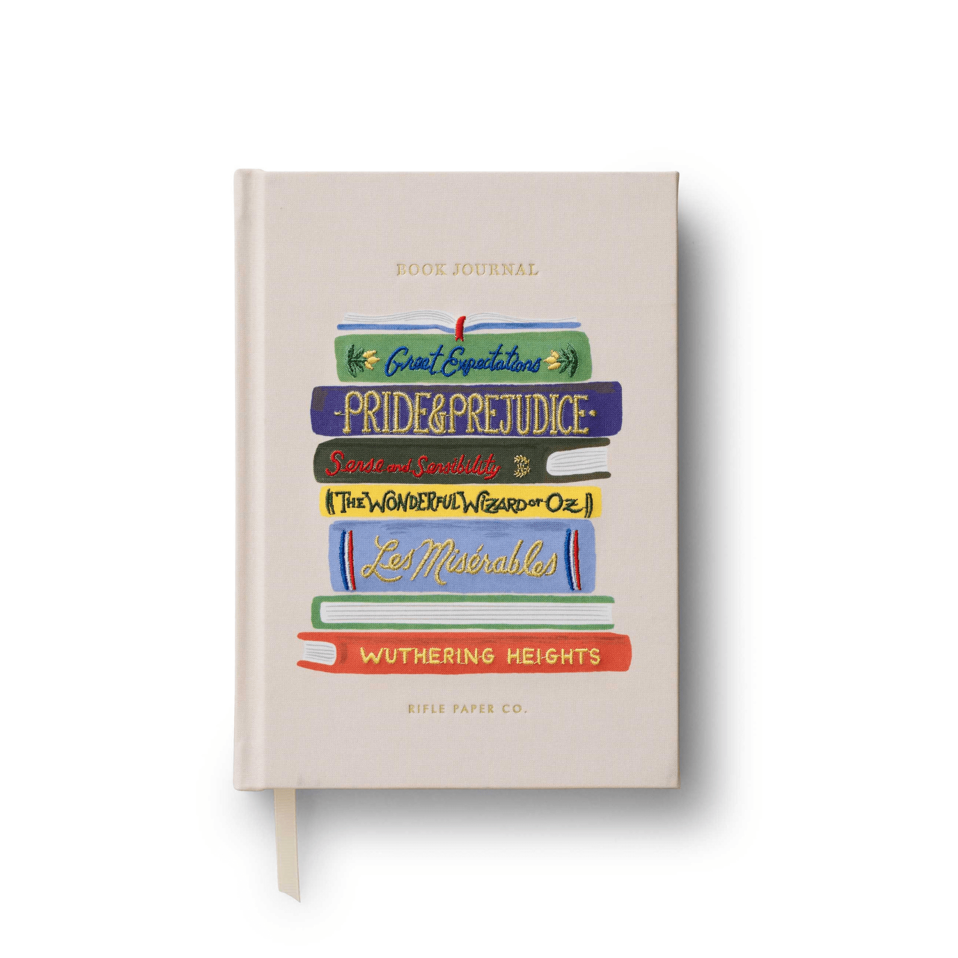 Rifle Paper Quaderni Fabric Journal Book Club Rifle Paper - ricamato