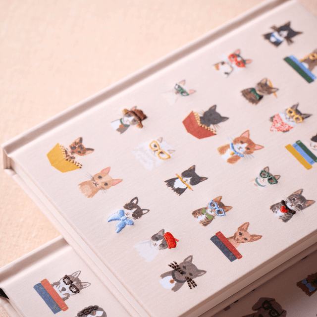 Rifle Paper Quaderni Fabric Journal Cat Rifle Paper - ricamato