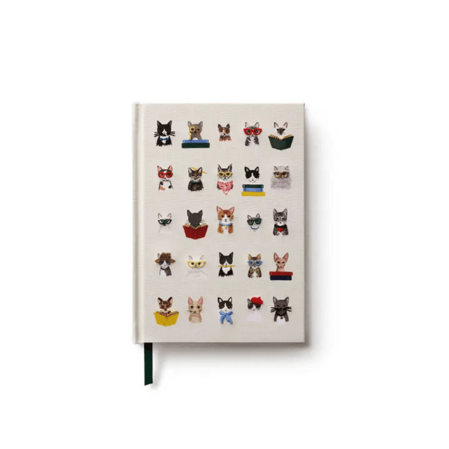 Rifle Paper Quaderni Fabric Journal Cat Rifle Paper - ricamato