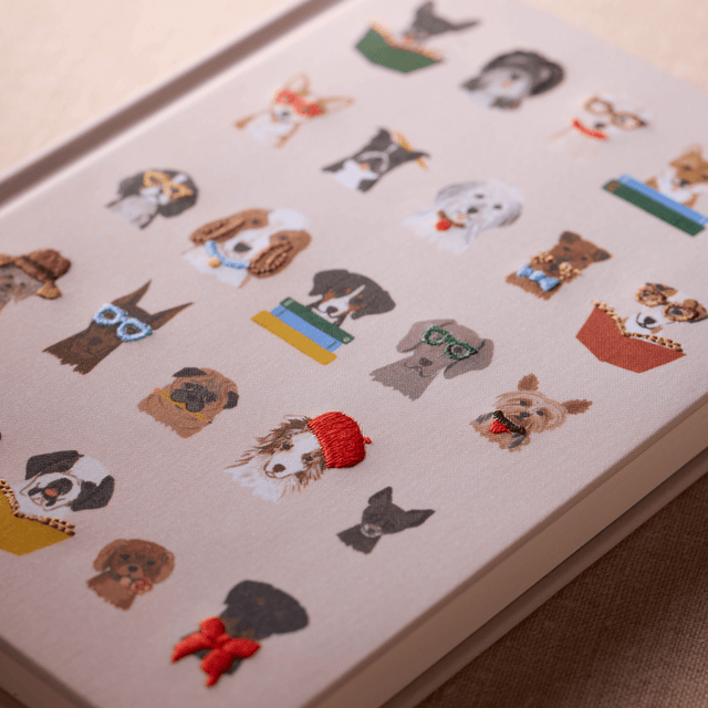 Rifle Paper Quaderni Fabric Journal Dog Rifle Paper - ricamato