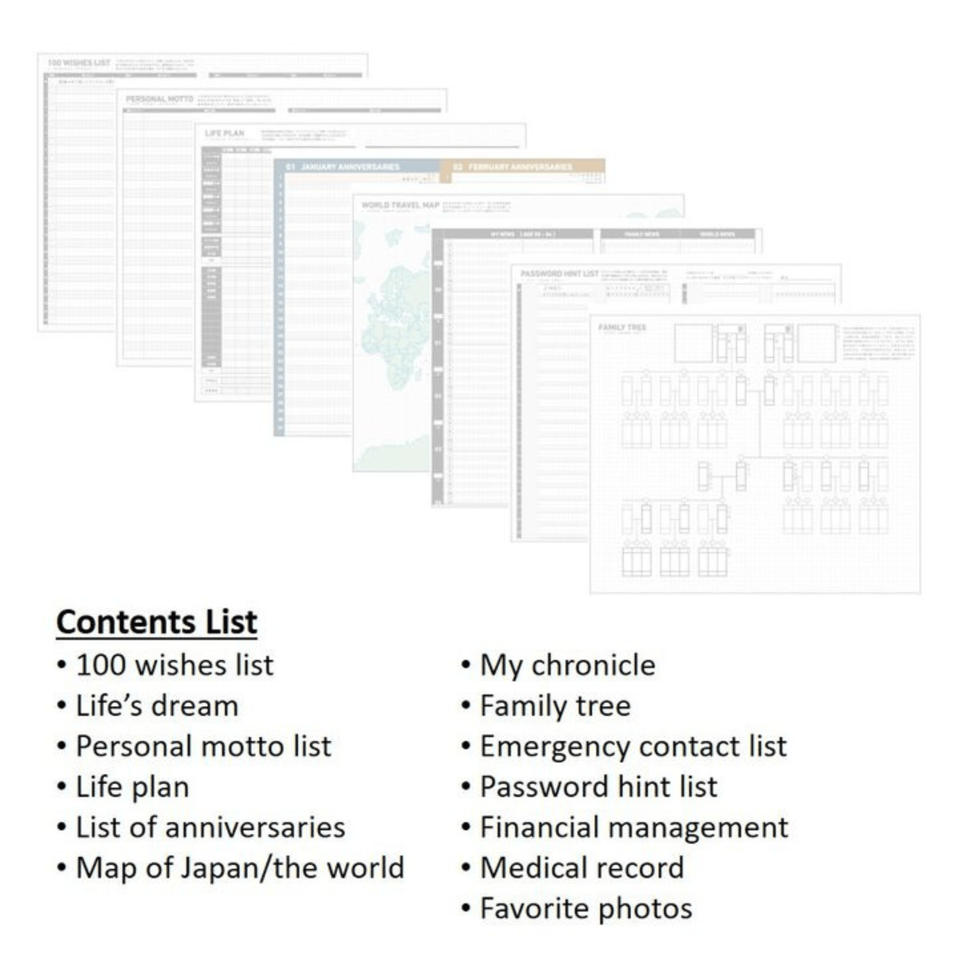 KOKUYO Quaderni JIBUN TECHO Notebook LIFE - A5 Slim