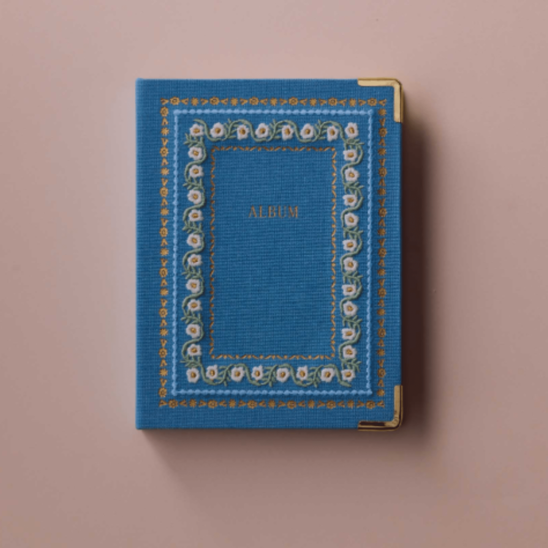 Rifle Paper Quaderni Mini Album foto ricamato Delphine