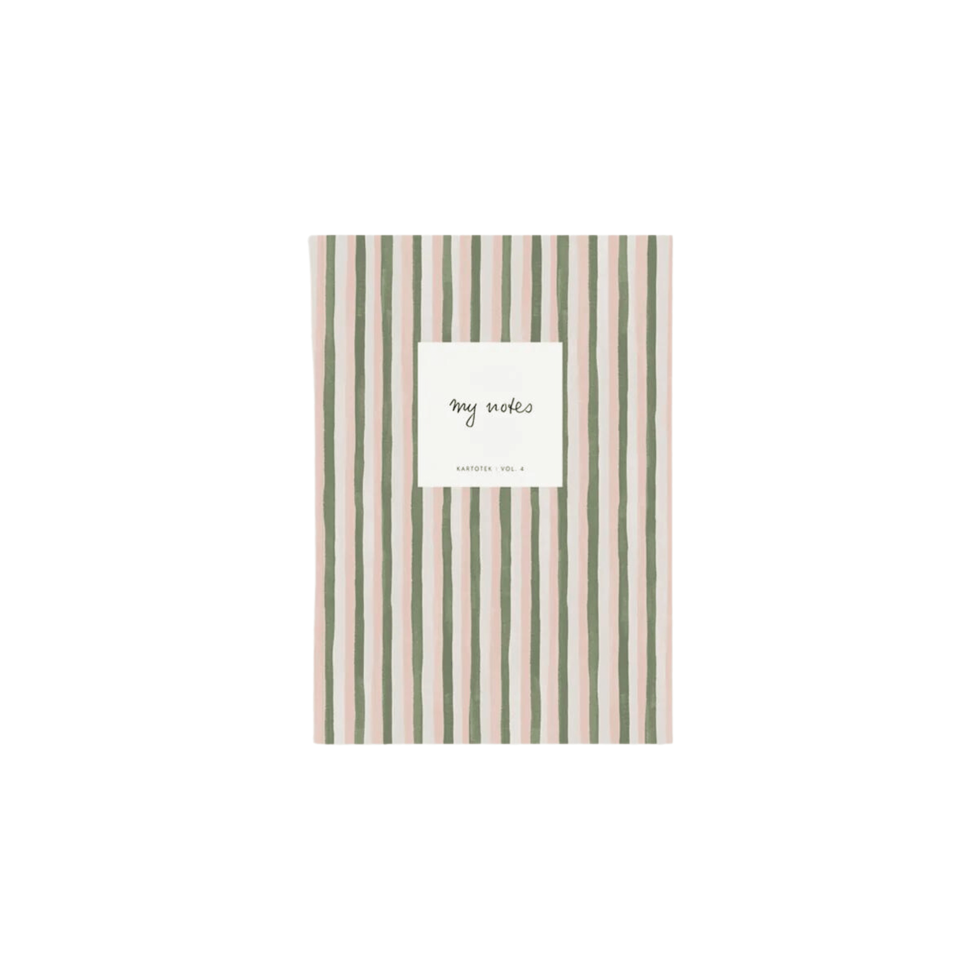 Kartotek Quaderni Mini Notebook Green Stripes