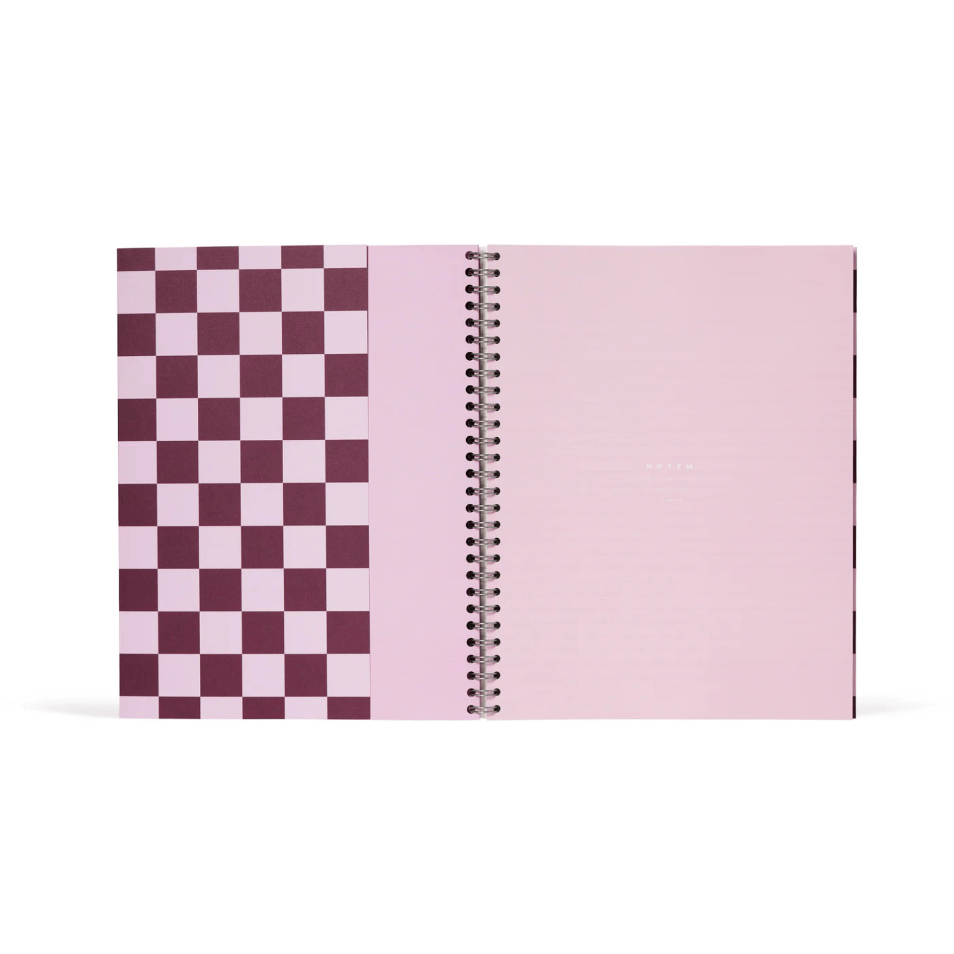 Notem Quaderni Nela Large Bordeaux Check
