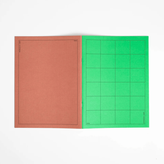 Edition Julie Joliat Quaderni Notebook double side Booq - green & brown