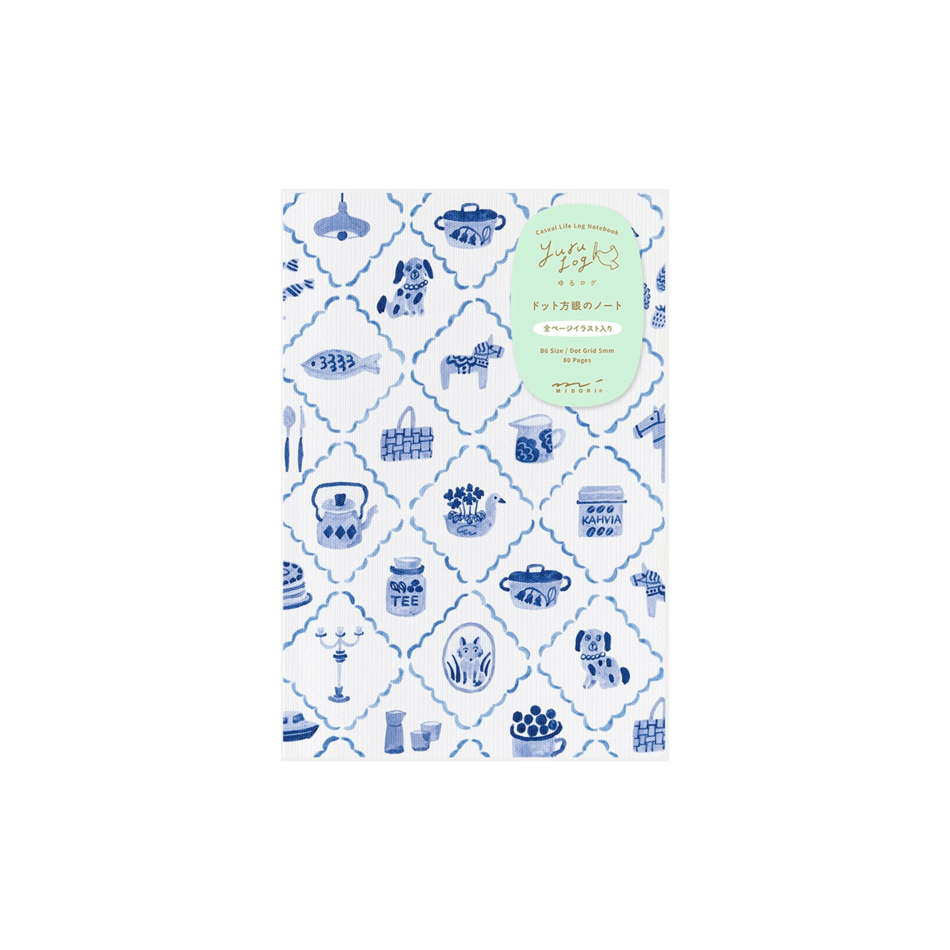Midori Quaderni Notebook Yuru Log Blue Nordic