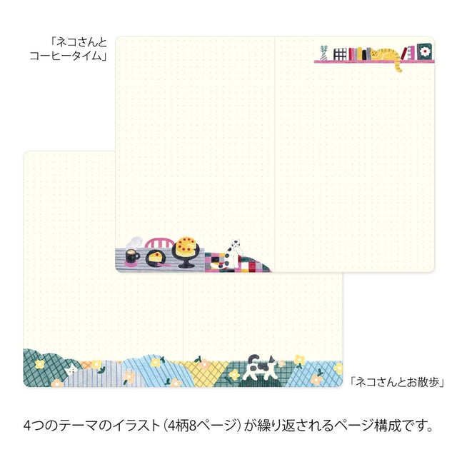 Midori Quaderni Notebook Yuru Log Cats