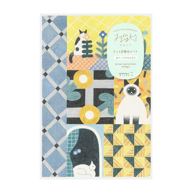 Midori Quaderni Notebook Yuru Log Cats