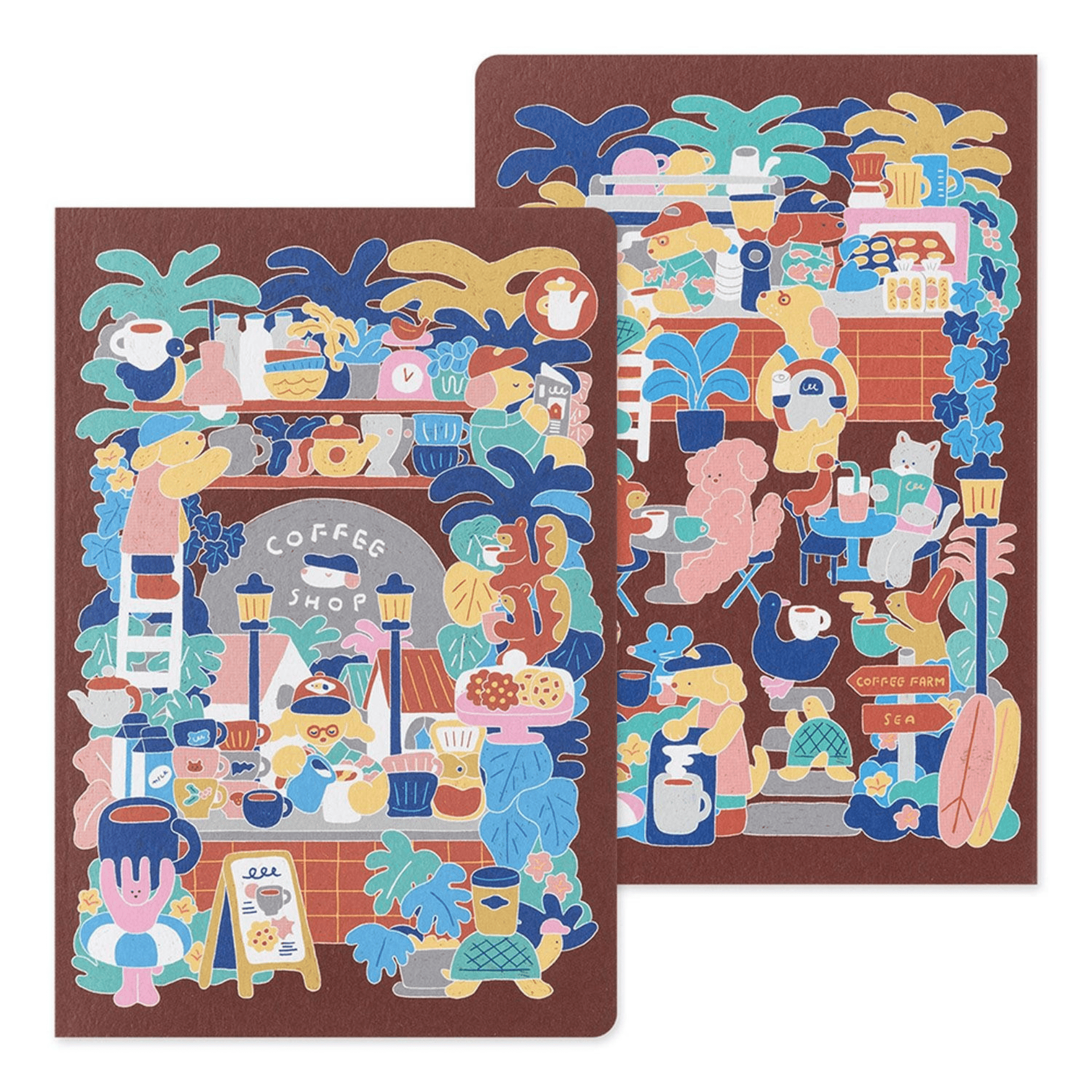 Midori Quaderni Notebook Yuru Log - Coffee Shop