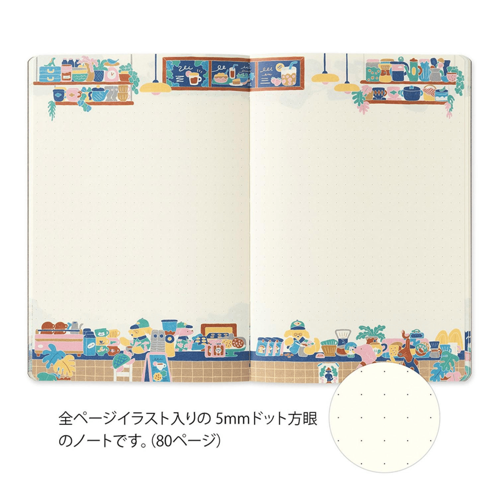 Midori Quaderni Notebook Yuru Log - Coffee Shop
