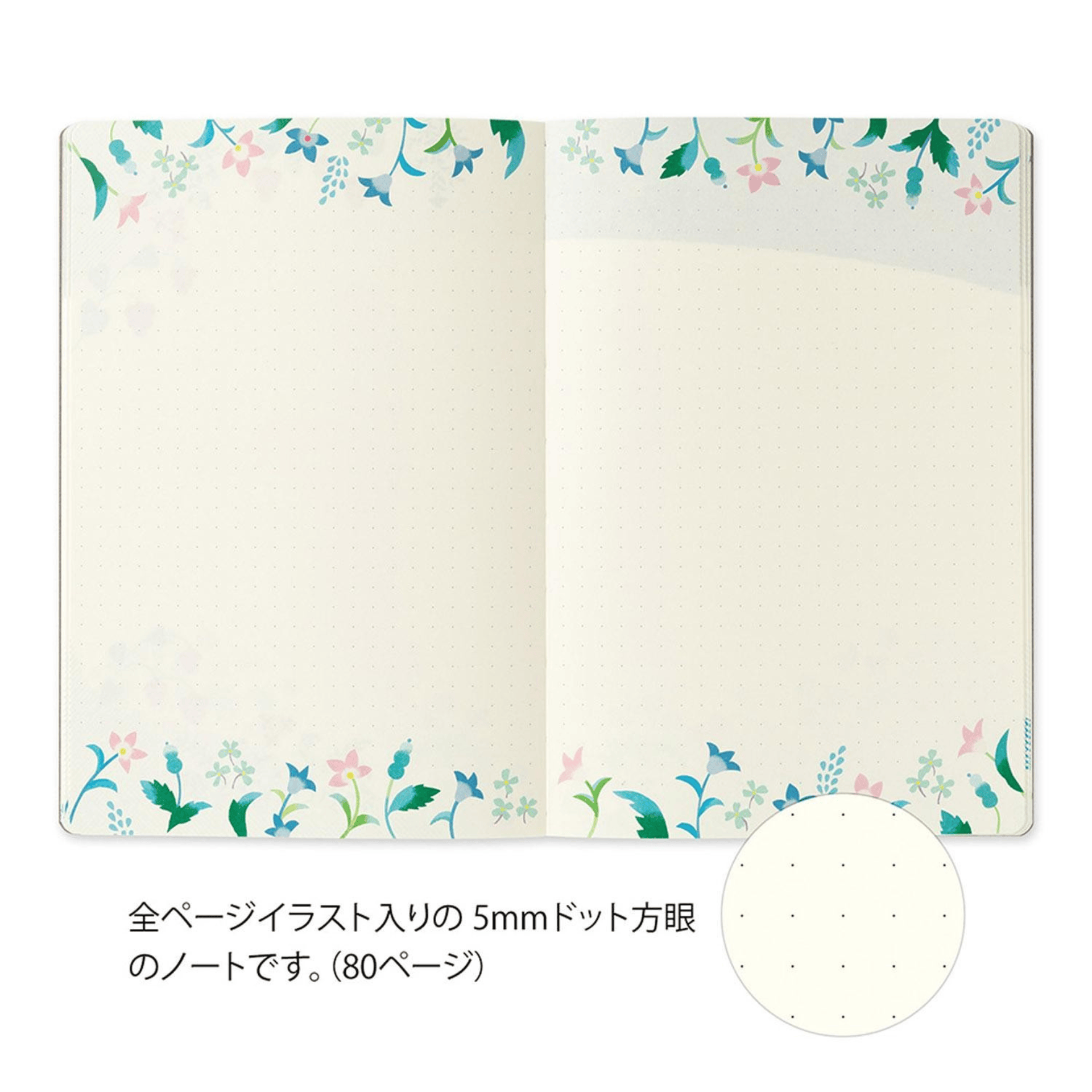 Midori Quaderni Notebook Yuru Log - Floral