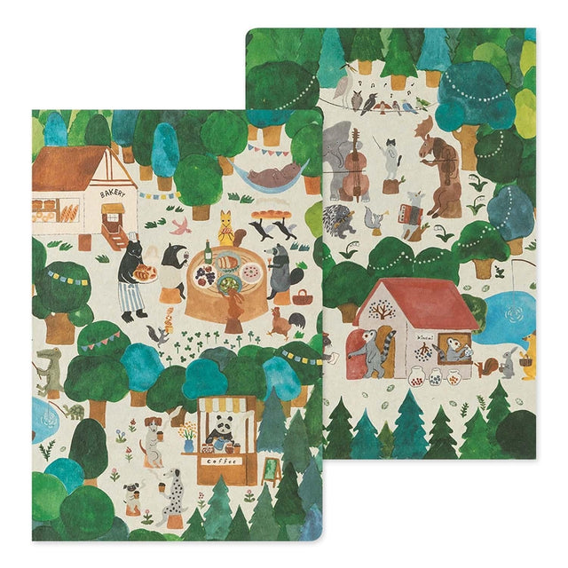 Midori Quaderni Notebook Yuru Log Forest Animal