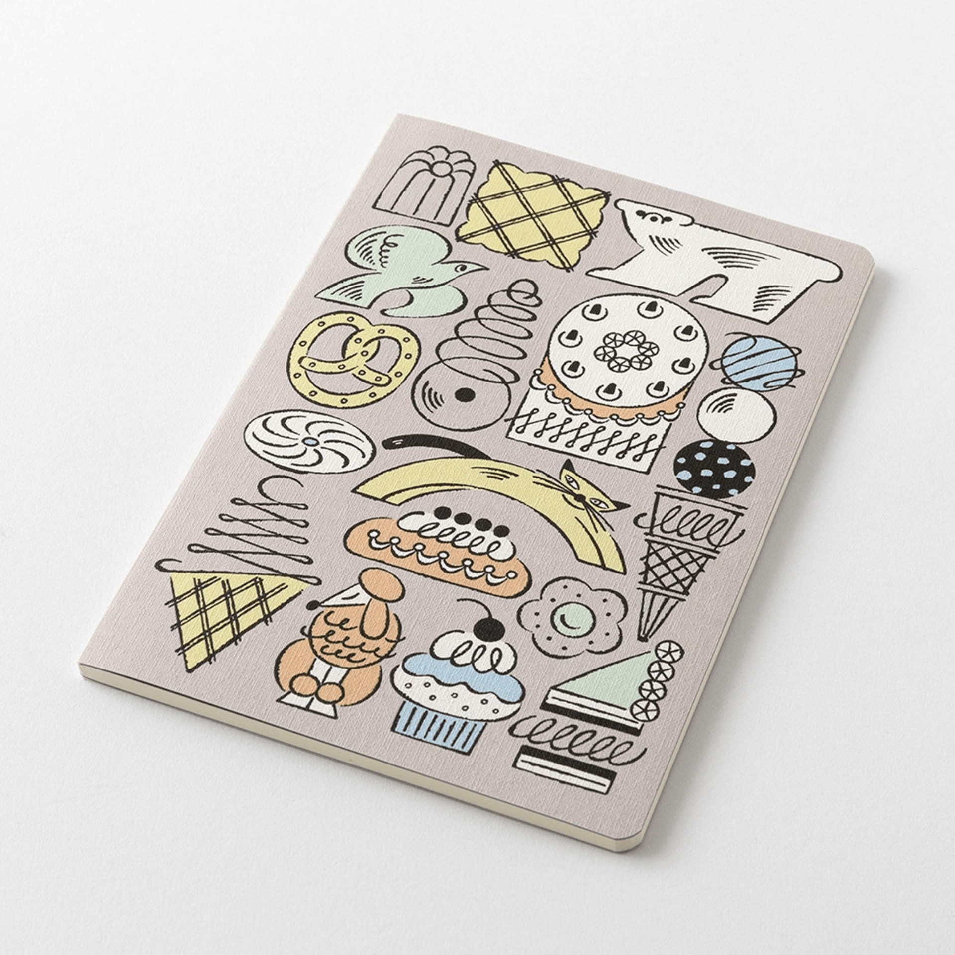 Midori Quaderni Notebook Yuru Log - Sweets & Animals