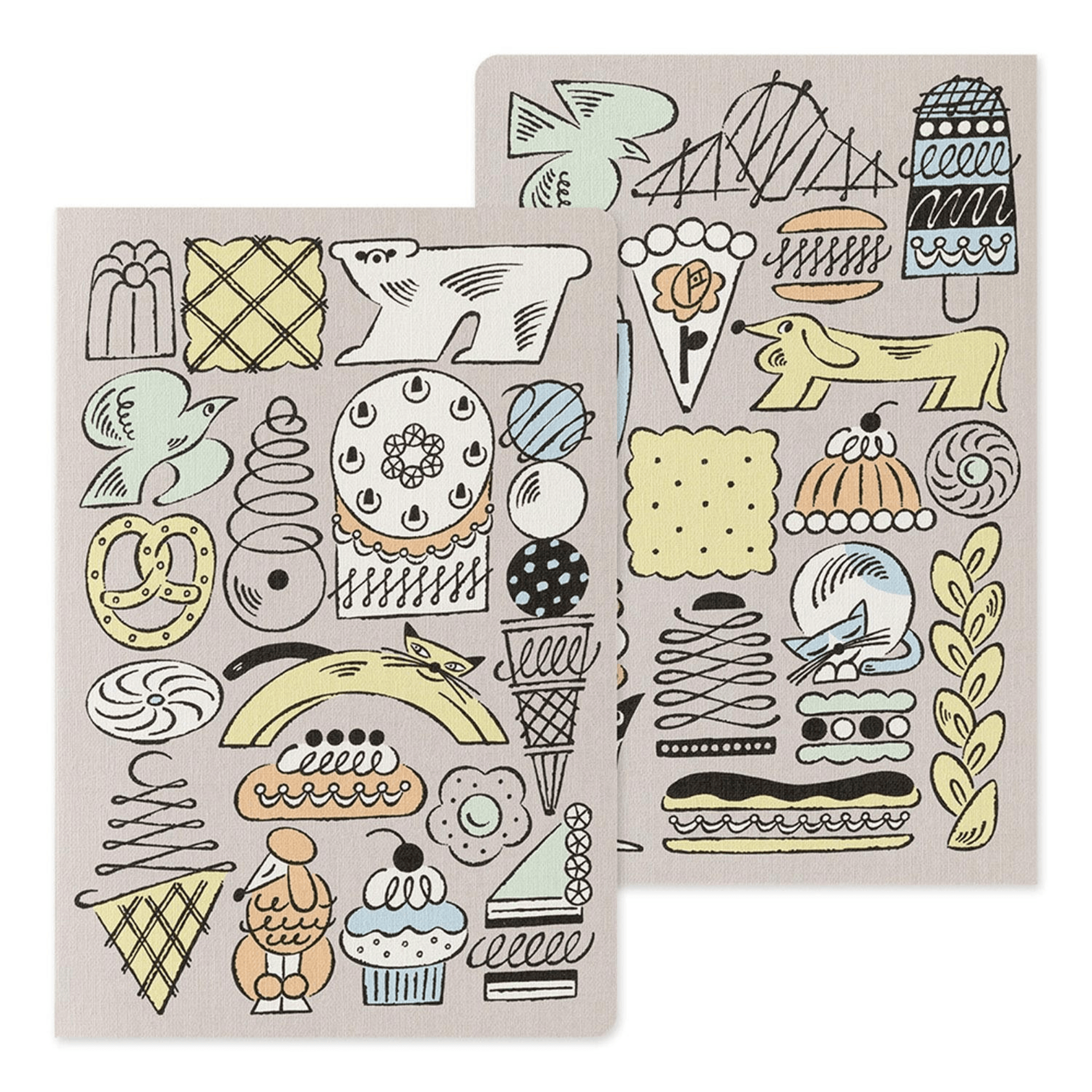 Midori Quaderni Notebook Yuru Log - Sweets & Animals