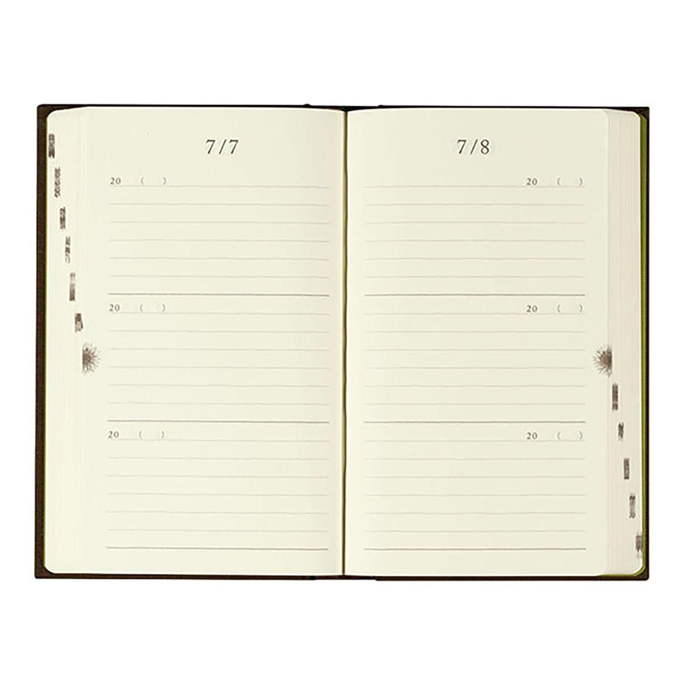 Midori Quaderni One line a day  - 3 Year Diary Midori Brown
