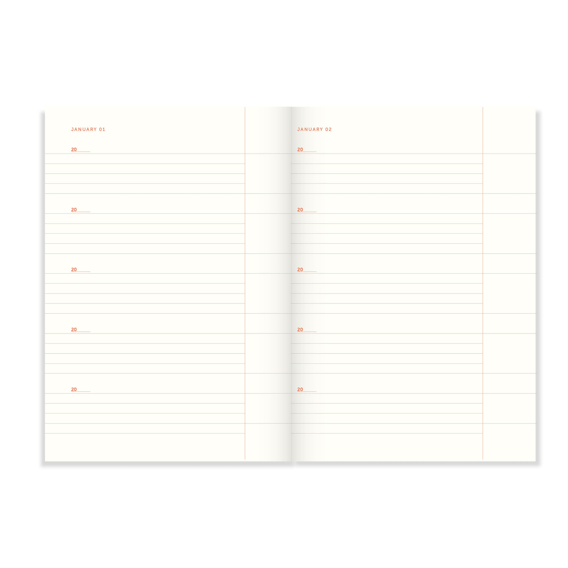 A-Journal Quaderni One line a day Orange