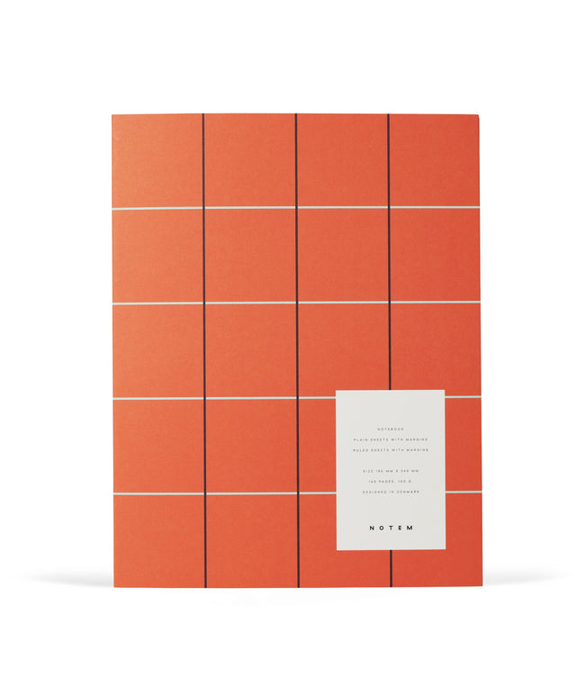 Notem Quaderni Quaderno Uma Large Orange Check