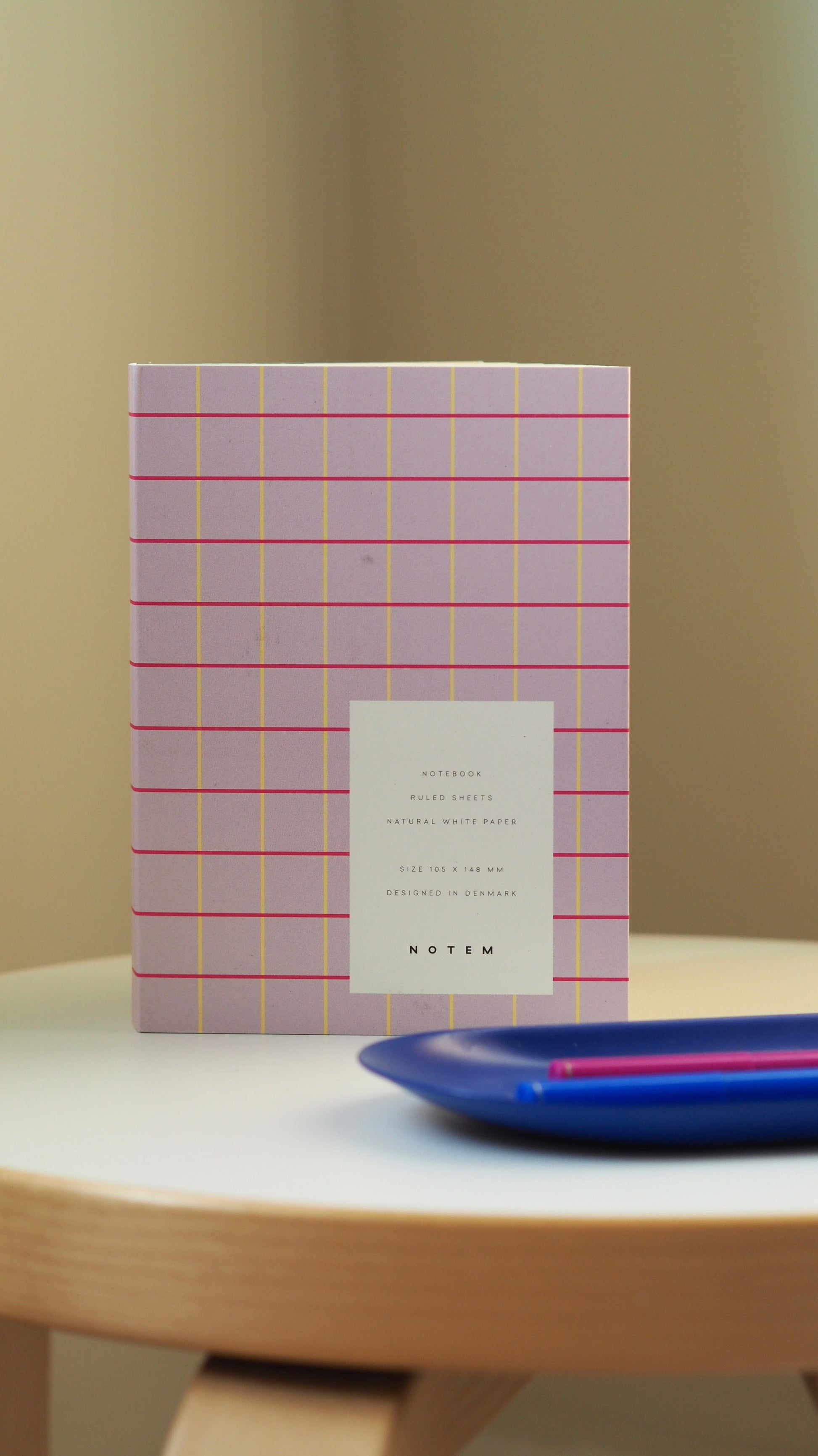 Notem Quaderni Quaderno Uma Small Lavender Check