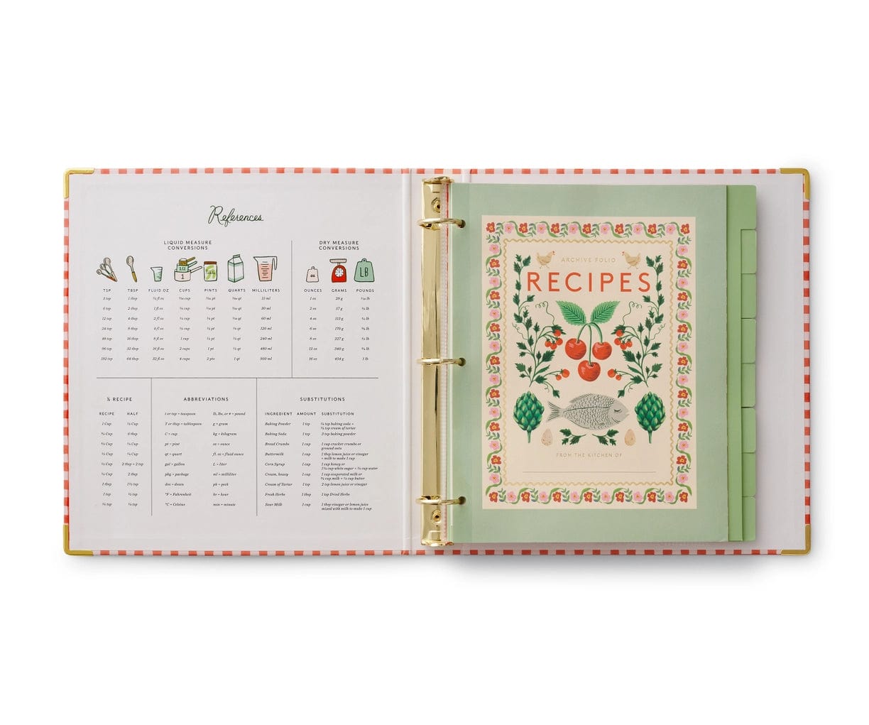 Rifle Paper Quaderni Raccoglitore per ricette Cherry Farm