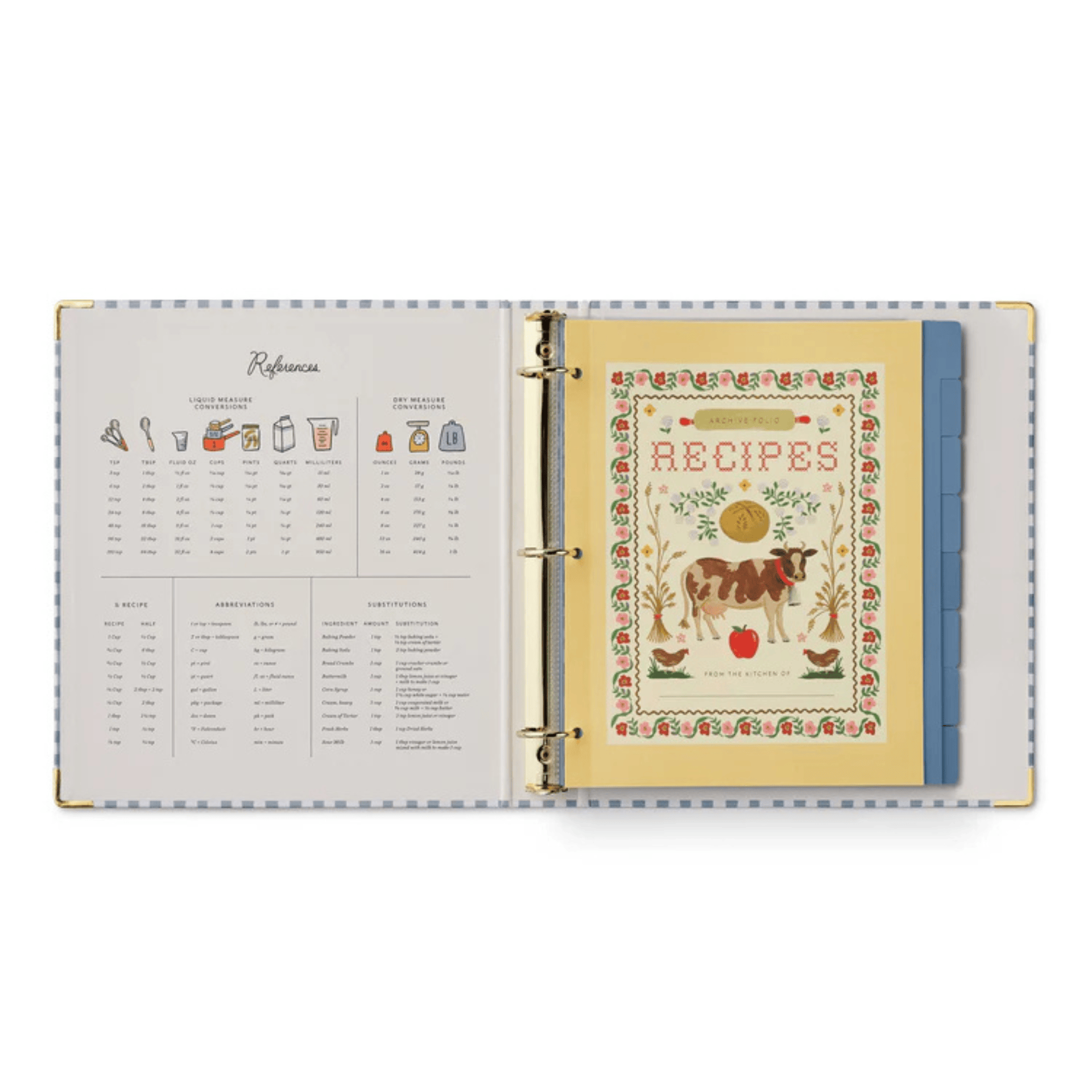 Rifle Paper Quaderni Raccoglitore per ricette Home Sweet Home