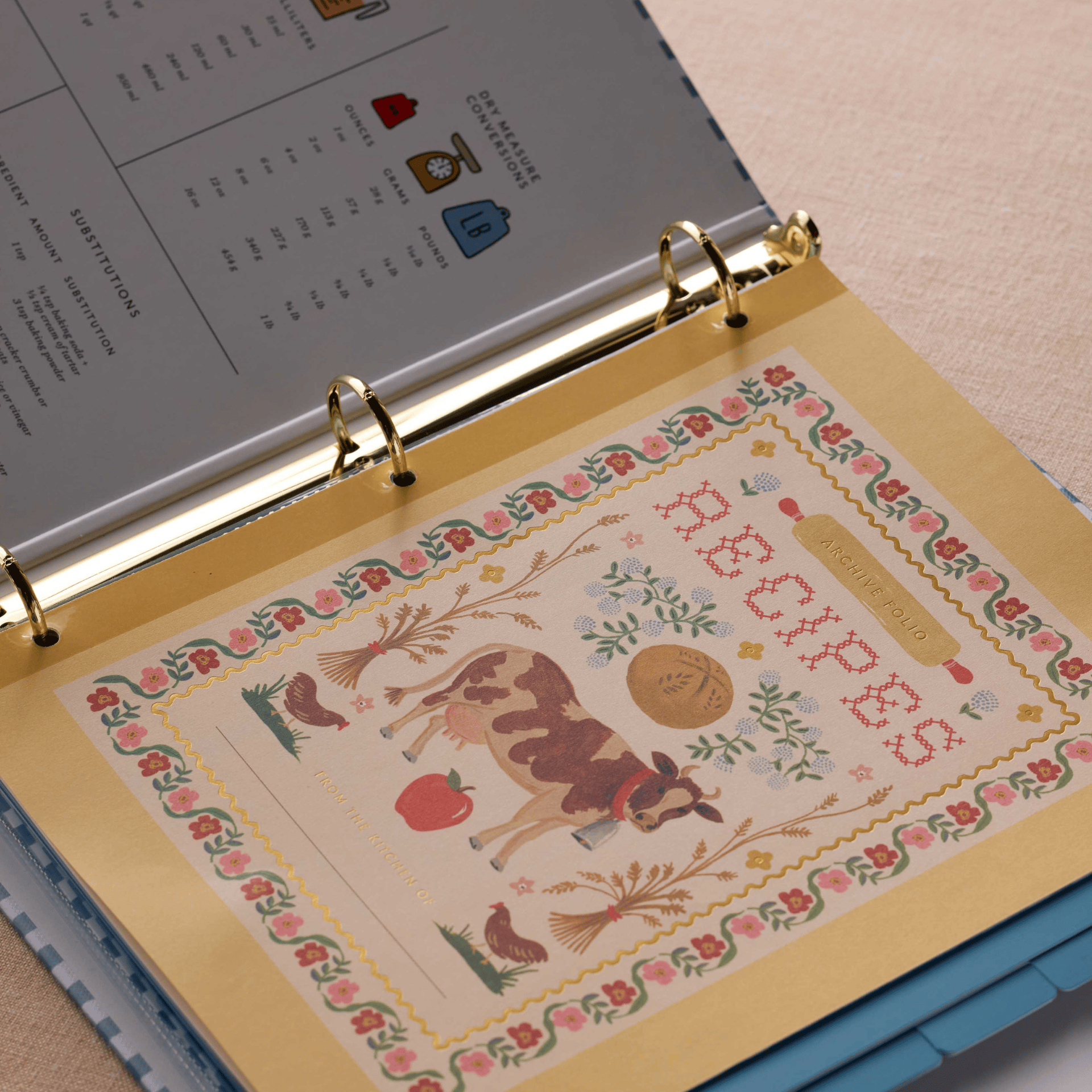 Rifle Paper Quaderni Raccoglitore per ricette Home Sweet Home