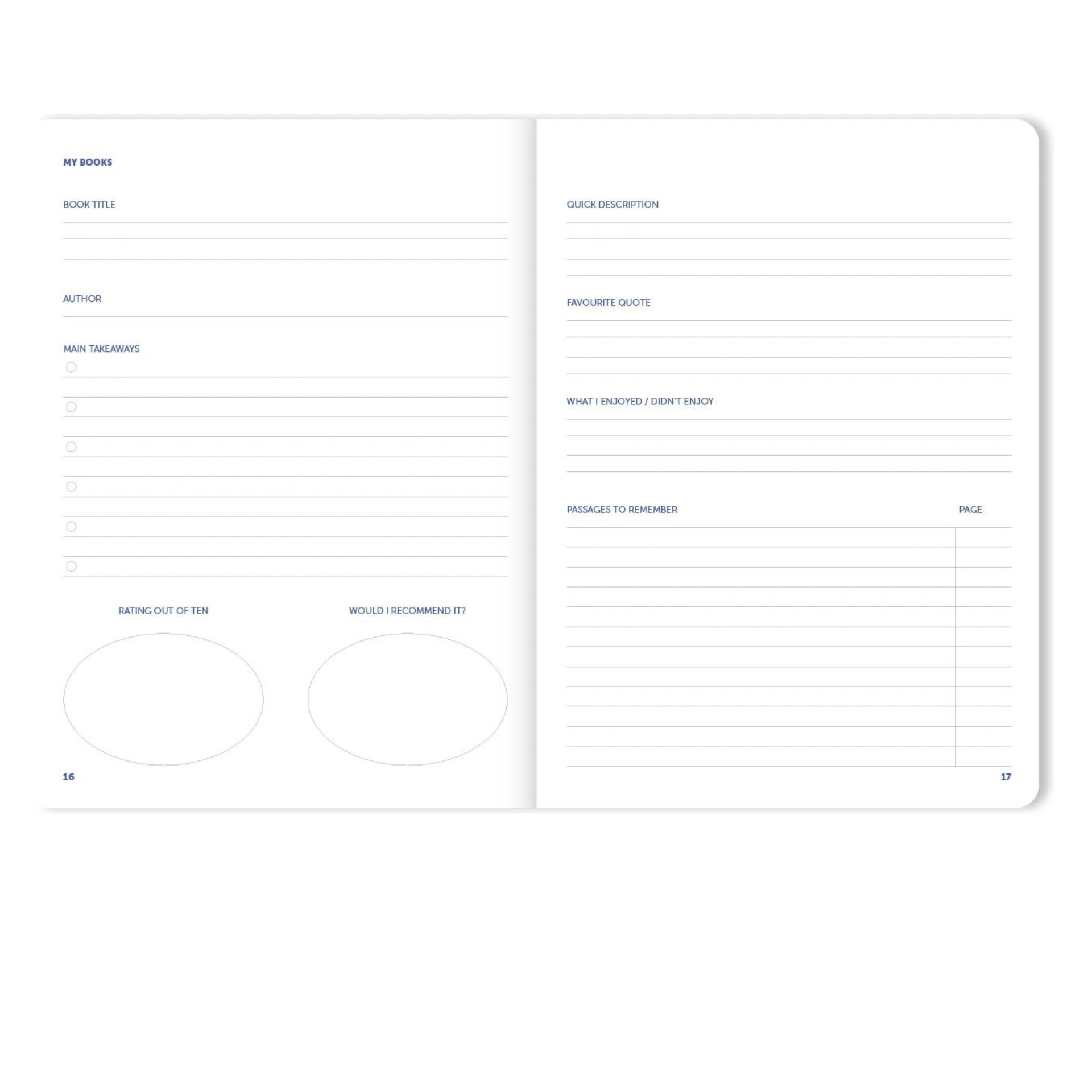 A-Journal Quaderni Reading journal