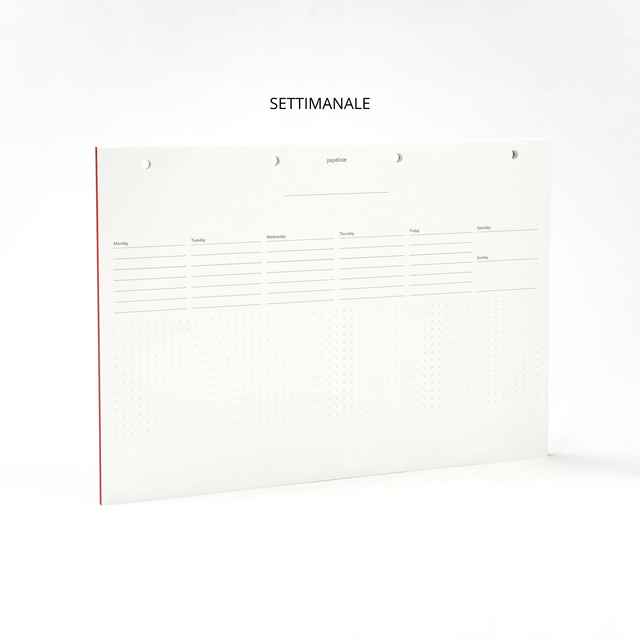 Papelote Quaderni WEEKLY - SETTIMANALE Refill per Planoo A4 - Planner