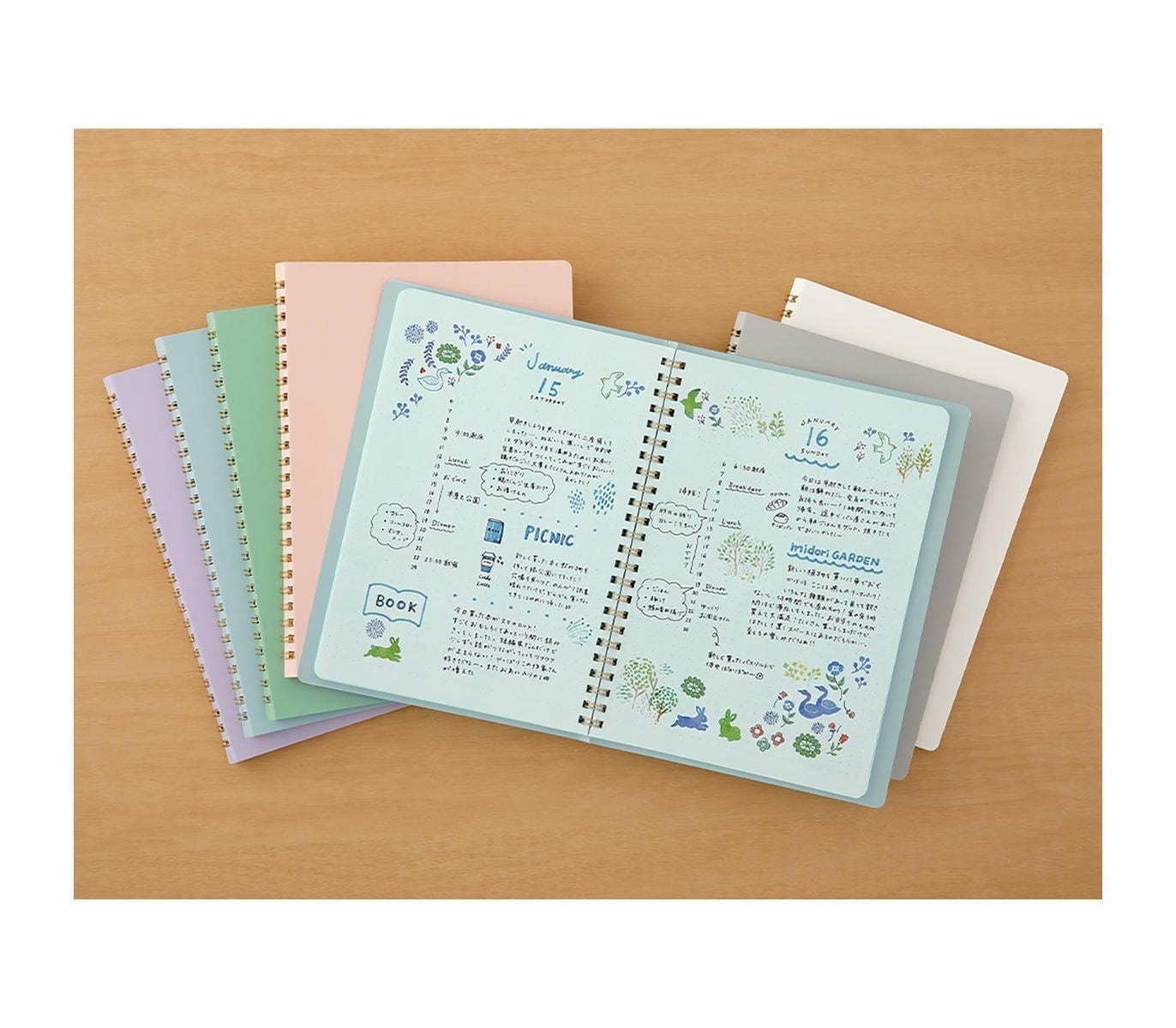 Midori Quaderni Ring Notebook Midori Color Dot