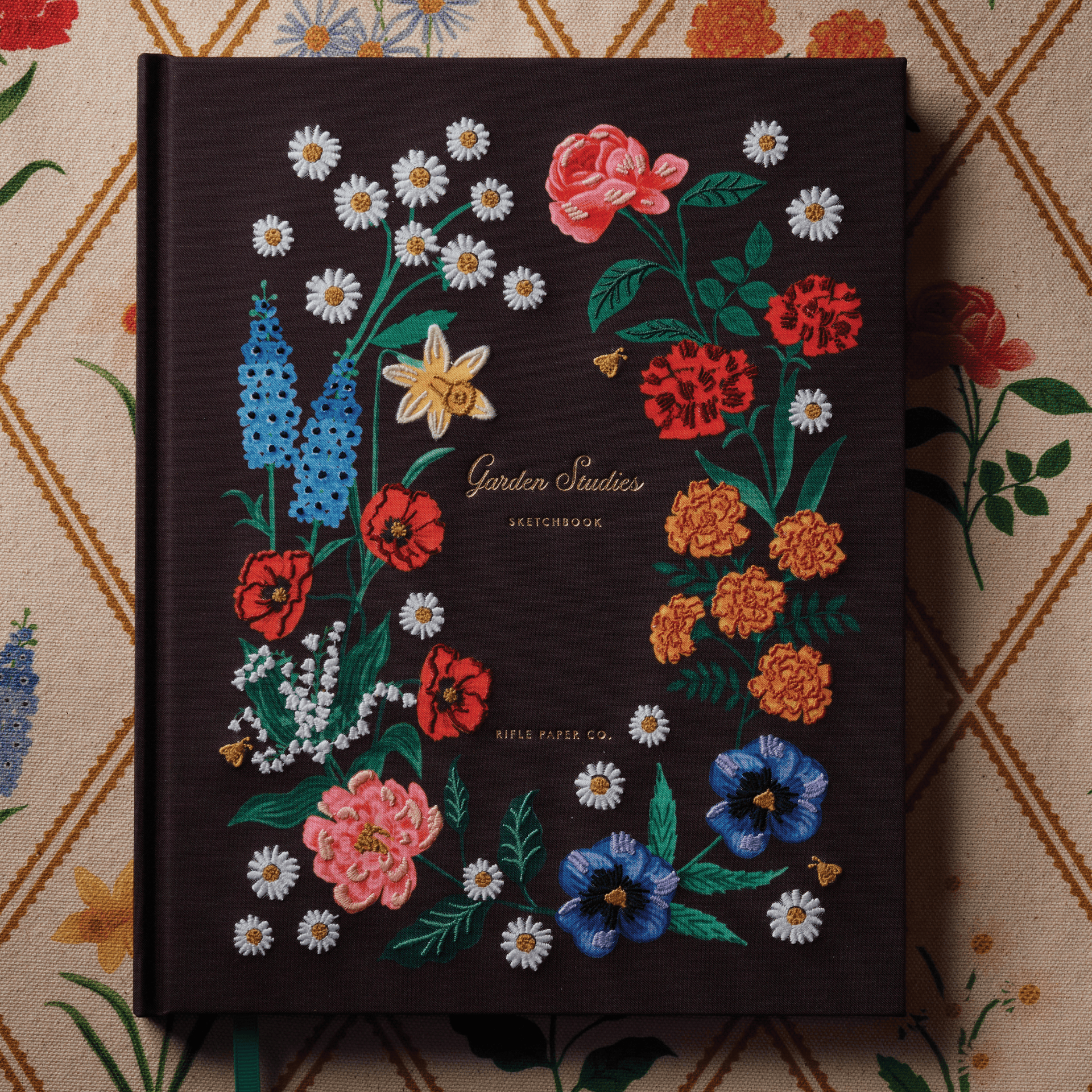 Rifle Paper Quaderni Sketchbook Garden Studies Rifle Paper - ricamato
