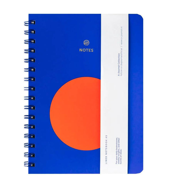 A-Journal Quaderni Spiral Notebook Blue&Orange