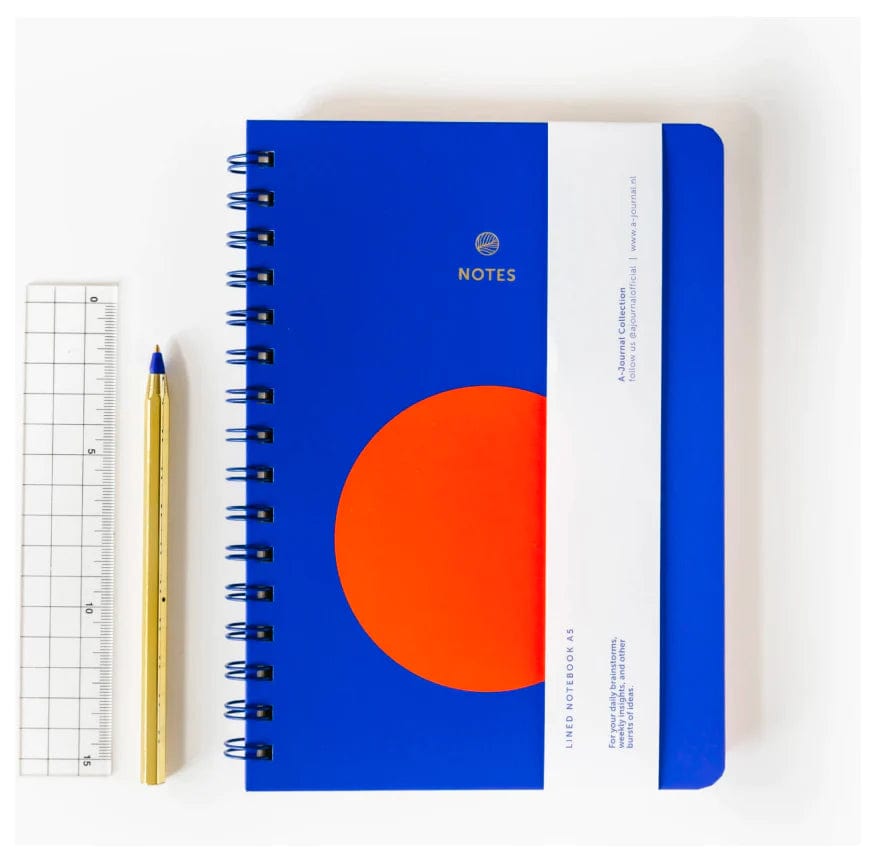 A-Journal Quaderni Spiral Notebook Blue&Orange