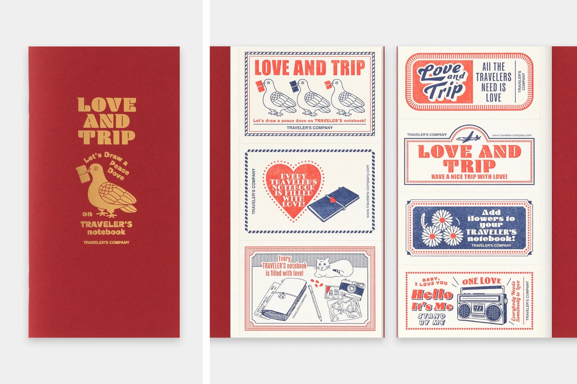Traveler's Company Japan Quaderni Traveler's Notebook Limited Edition - LOVE AND TRIP
